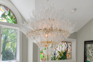 Murano blown-glass chandelier comprised of 135 hand-made pieces procured from Macy's Herald Square showroom in New York City